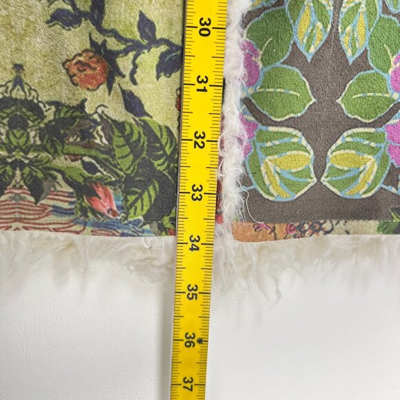 NWOT Johnny Was Sherpa Fur & Faux Suede Floral Coat Jacket Zipper Pockets Size L - Picture 12 of 13